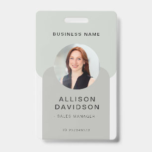 Badge d'identité d'employé d'entreprise neutre mod