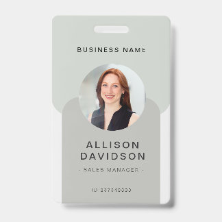 Badge d'identité d'employé d'entreprise neutre mod