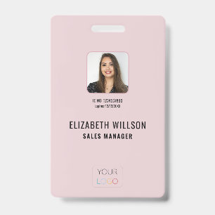 Badge d'identité d'employé personnalisé simple ave
