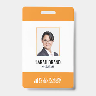 Badge d'identité d'entreprise moderne pour le pers