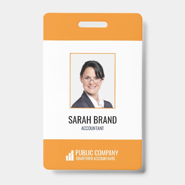 Badge d'identité d'entreprise moderne pour le pers (Avant)