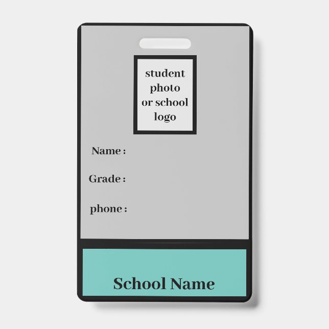 badge d'identité d'étudiant (Avant)