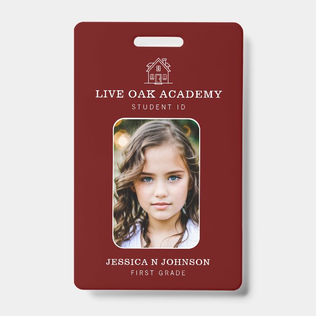 Badge d'identité d'étudiant à domicile | Minimalis (Avant)