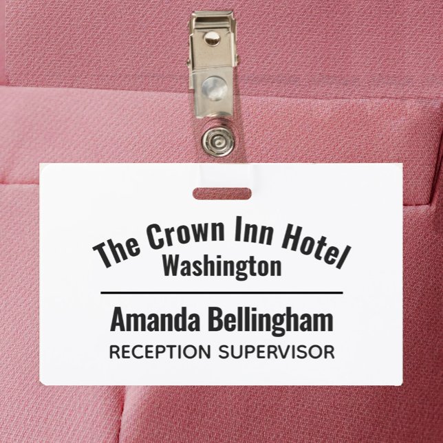 Badge d'identité du personnel de l'hôtel (Créateur téléchargé)