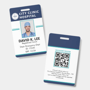 Badge d'identité médicale personnalisé Infirmièr