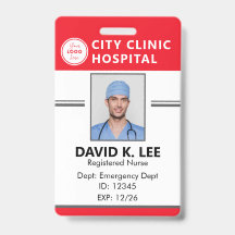 Badge d'identité médicale personnalisé | Infirmièr