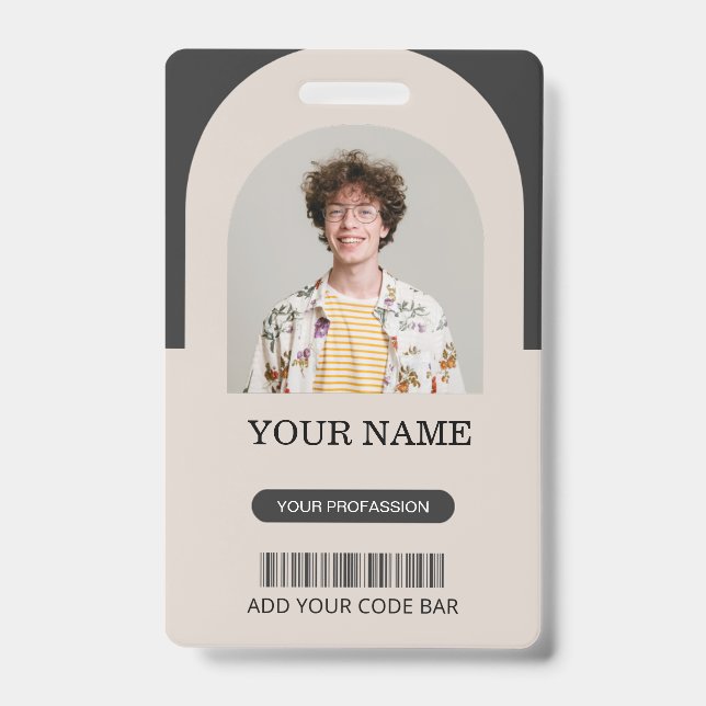 Badge d'identité personnalisé pour employé (Avant)