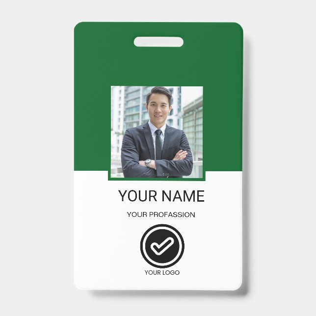 Badge d'identité personnalisé pour employé (Avant)