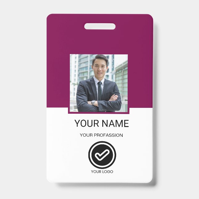 Badge d'identité personnalisé pour employé (Avant)