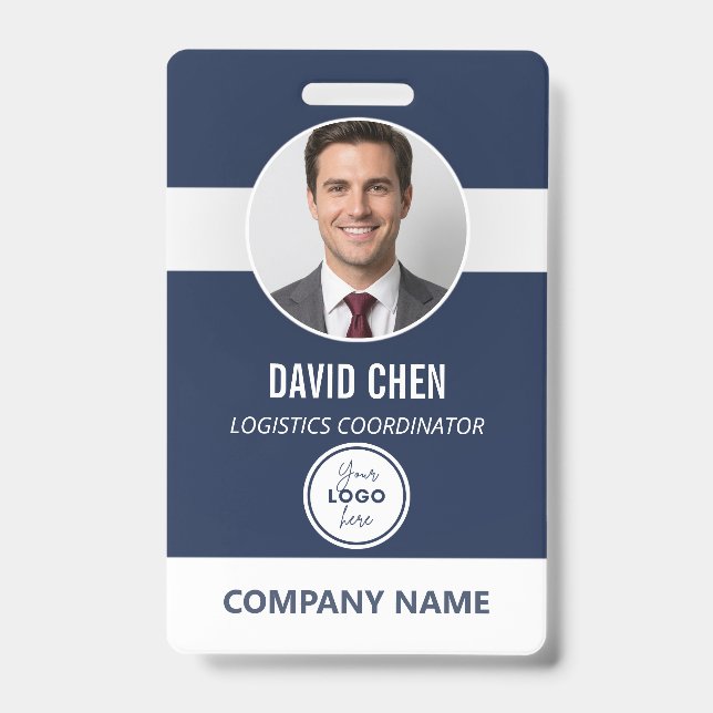 Badge d'identité personnalisé pour employé avec ph (Avant)