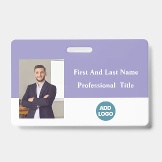 Badge d'identité personnalisé pour employé - Nom,