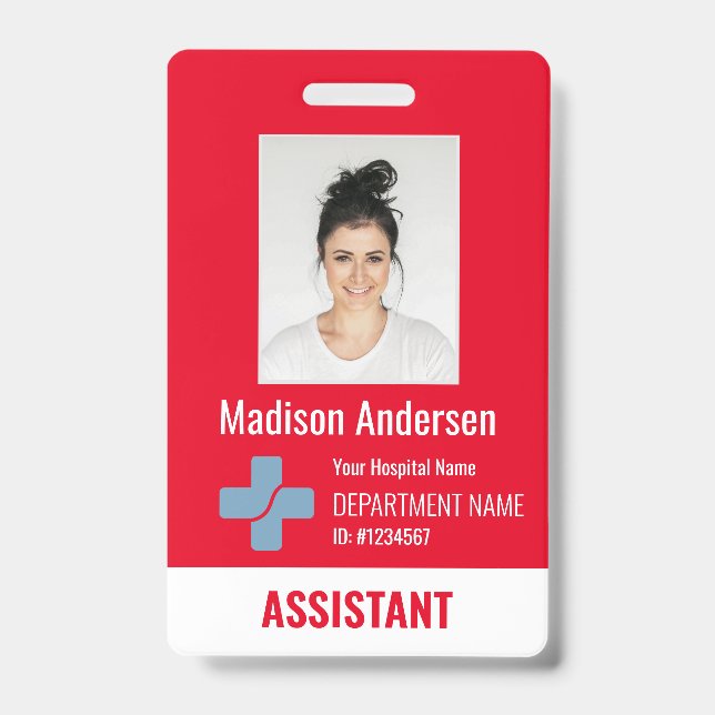 Badge d'identité total rouge personnalisé pour les (Avant)