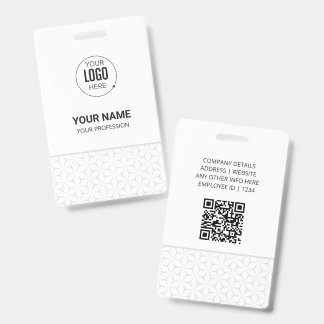 Badge d'identité vertical pour employé | Badge nom