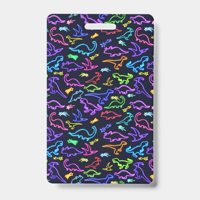 Badge Dinosaures néon (Avant)