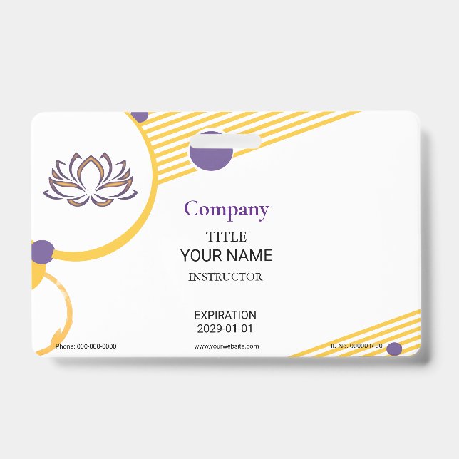 Badge d'instructeur de Yoga (Avant)