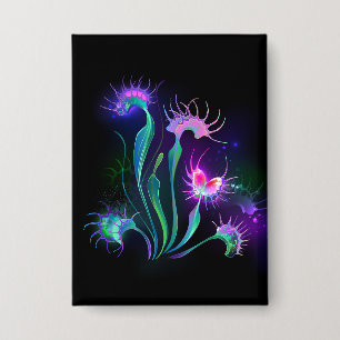 Badge Dionaea piègeante lumineuse