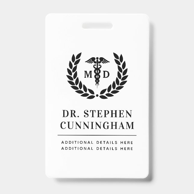 Badge Diplômé de l'école de médecine moderne MD Doctorat (Avant)