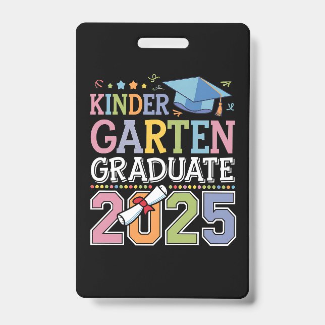 Badge Diplômé de maternelle 2025 École de fin d'études (Avant)