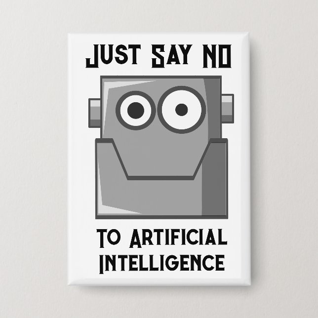 Badge Disons Non à l'Intelligence Artificielle (Recto)