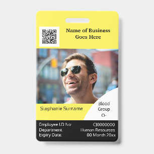 Badge do-it-yourself carte d'identité de l'employé jau