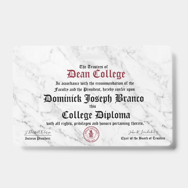 Badge Dominick Joseph Branco (Avant)