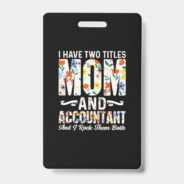Badge Don comptable | Maman Et Comptable (Avant)