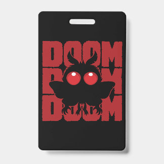 Badge DOOM DOOM DOOM Kawaii Mothman Créature Cryptide