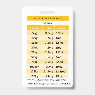 Badge Dosage Rapide RE: Paralysie due au Vecuronium et a