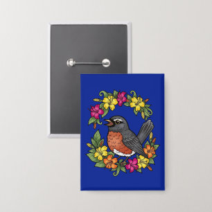 Badge Douce Oiseau du Connecticut Avec Mirabilis