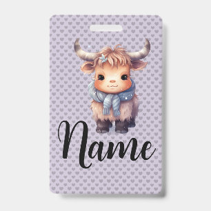 Badge Douce vache d'hiver