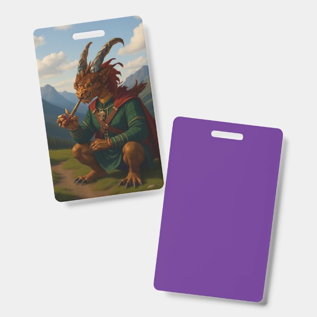 Badge Dragon des Highlands (Avant & arrière)