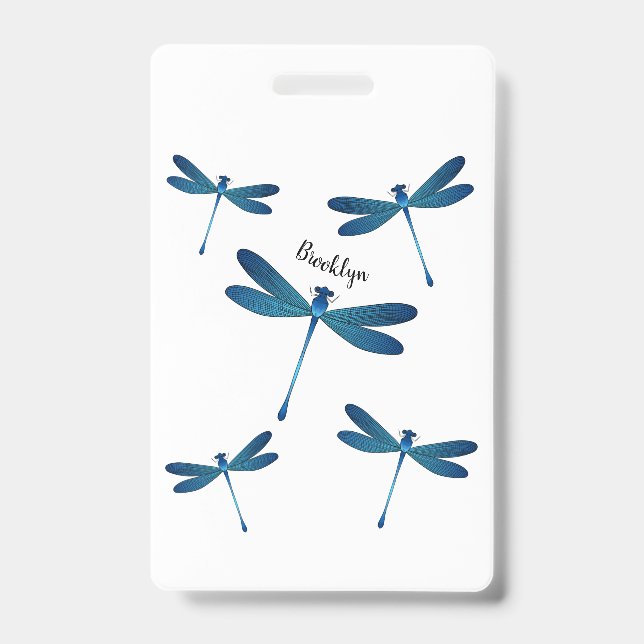 Badge Dragonfly cartoon illustration  (Avant)