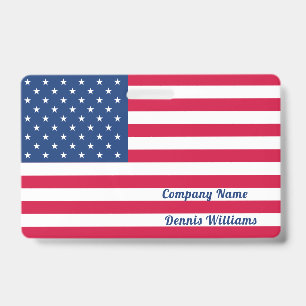 Badge Drapeau américain / États-Unis Personnalisé