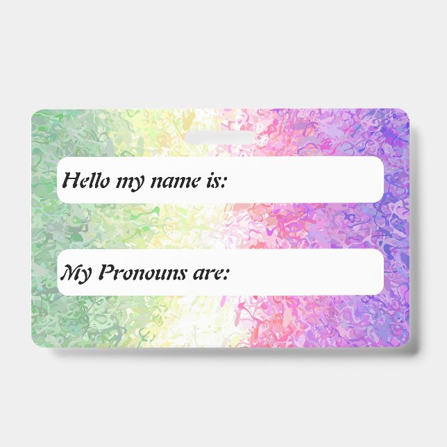 Badge Drapeau de Fierté Genderdoe personnalisable Trippy (Avant)