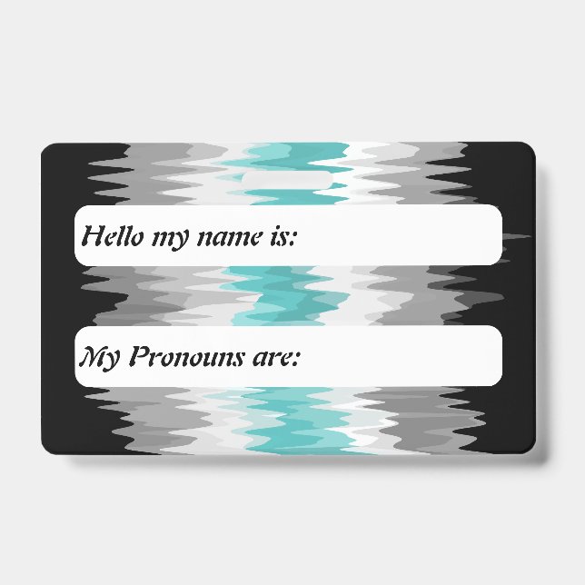 Badge Drapeau de fierté libramasculine funky boho person (Avant)