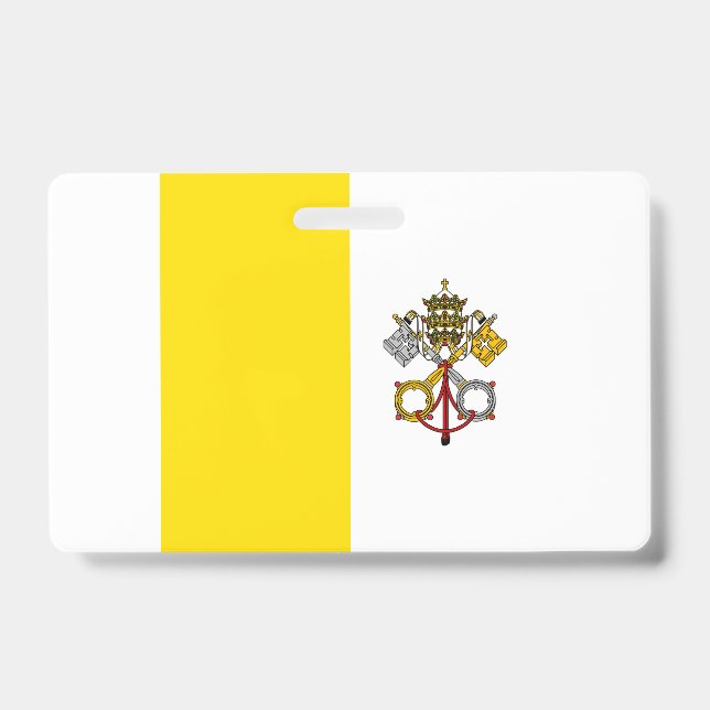 Badge Drapeau de la Cité du Vatican (Avant)