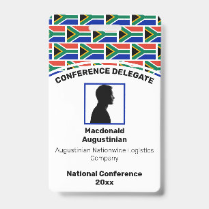 Badge Drapeau de l'Afrique du Sud Logo personnalisé Phot