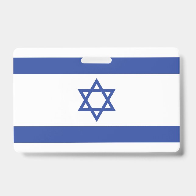 Badge Drapeau de l'État d'Israël Étoile de David Judaïsm (Avant)