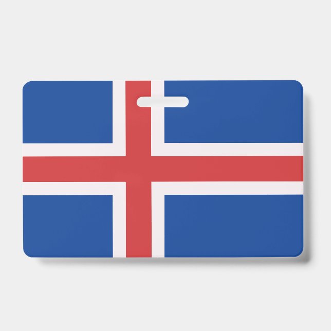 Badge Drapeau de l'Islande (Avant)