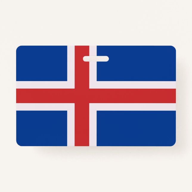 Badge Drapeau de l'Islande (Devant)