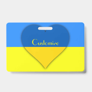 Badge Drapeau de l'Ukraine Bleu Jaune Thunder_Cove