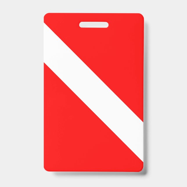 Badge Drapeau de plongée Plongeur en scaphandre Plongeur (Avant)