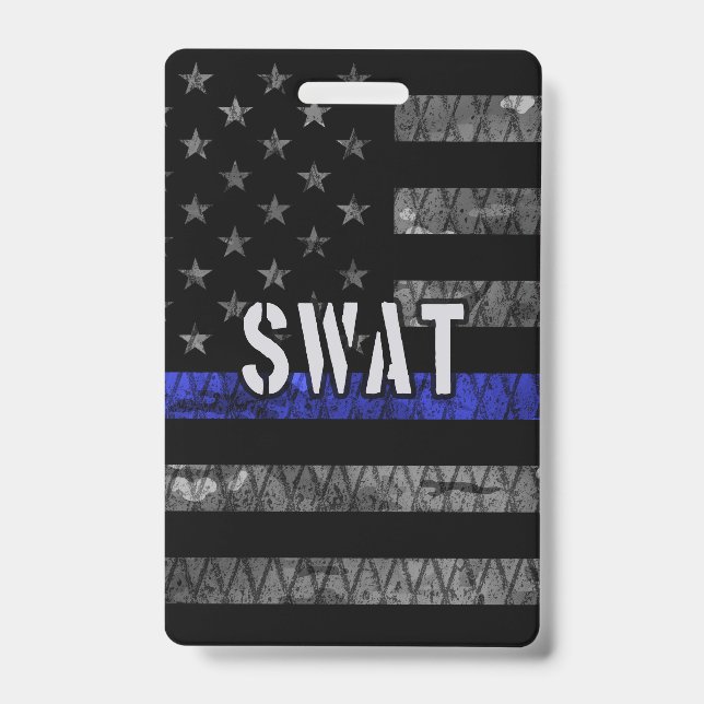 Badge Drapeau de police SWAT en état de détresse (Avant)