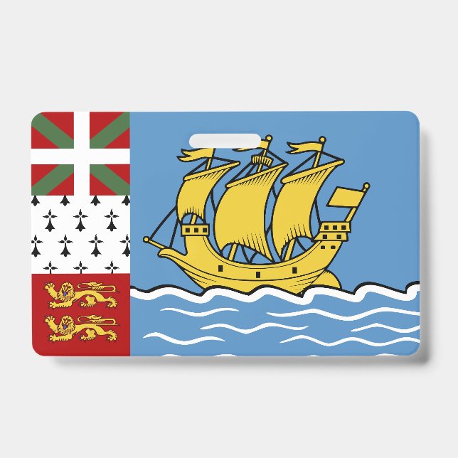 Badge Drapeau de Saint-Pierre-et-Miquelon (Avant)