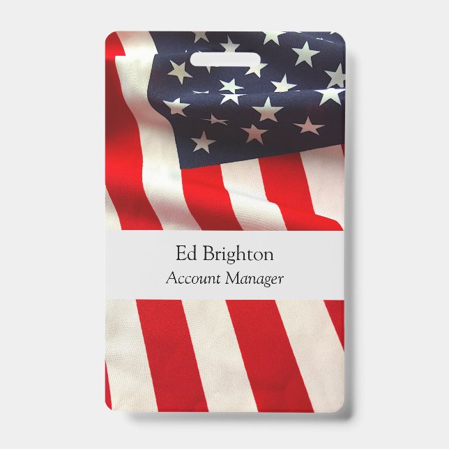 Badge Drapeau des États-Unis en gros plan (Avant)