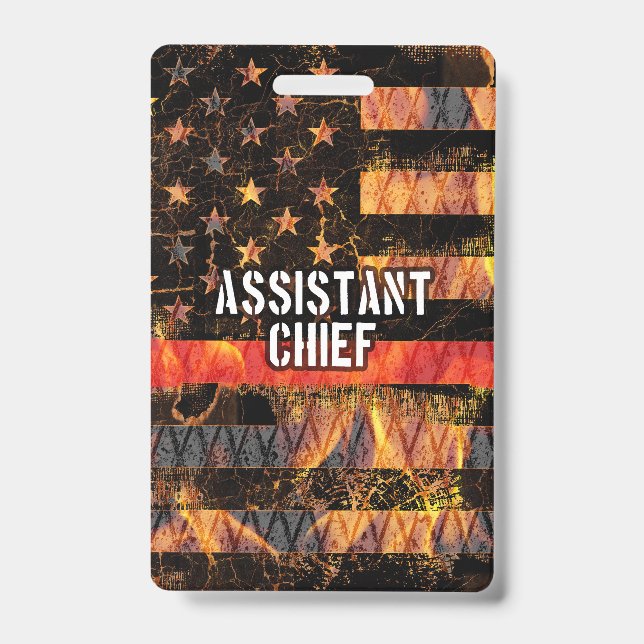 Badge Drapeau du chef adjoint des pompiers (Avant)