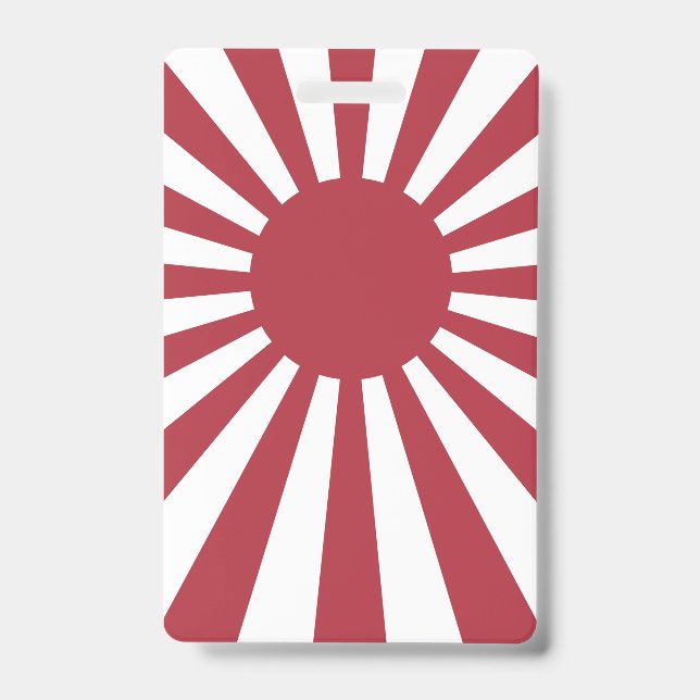 Badge Drapeau du Soleil Levant de l'Empire du Japon, d'E (Avant)