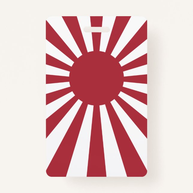 Badge Drapeau du soleil levant impérial du Japon, Edo à  (Devant)