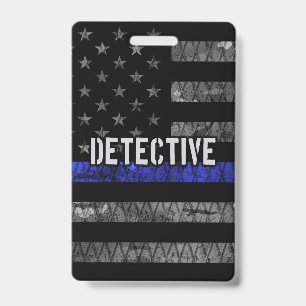 Badge Drapeau en détresse Detective Thin Blue Line