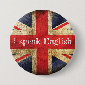 Badge drapeau I speak English